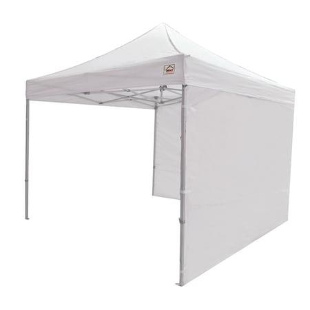 10-Foot Canopy Tent Wall Set, 1 Solid Sidewall And 1 Middle Zipper Sidewall Only, White